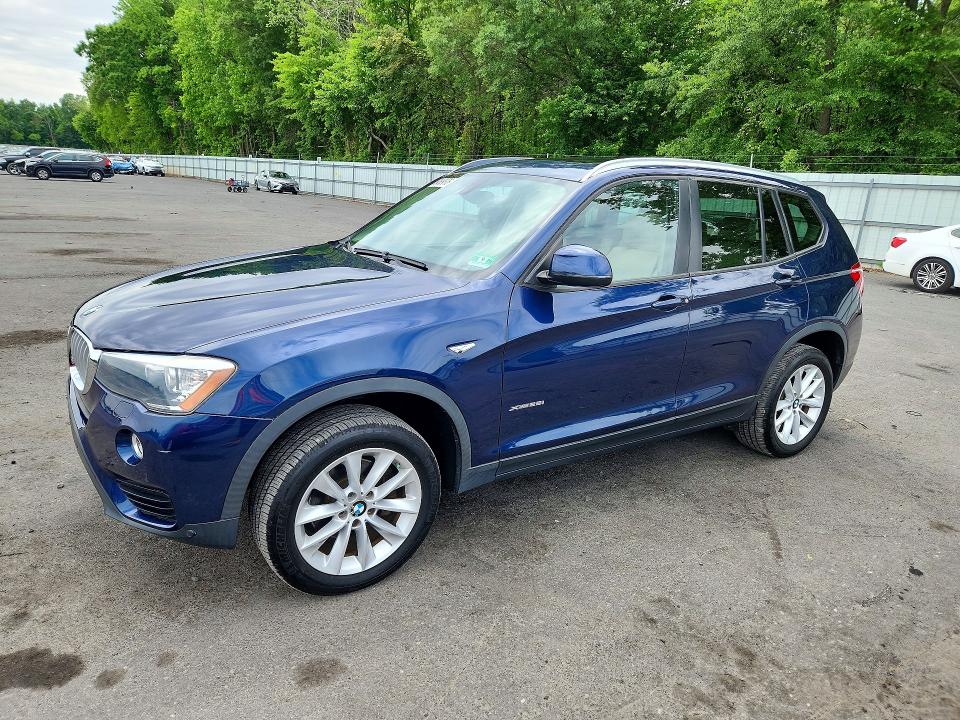 2017 BMW X3 — VIN 5UXWX9C51H0D96504