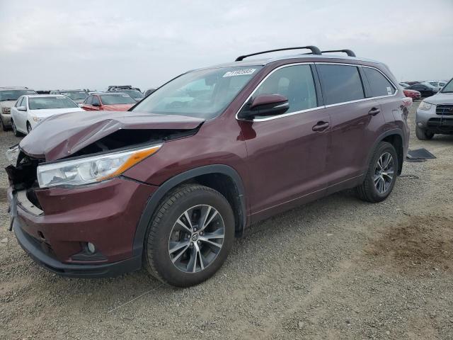 2016 TOYOTA HIGHLANDER XLE — VIN 5TDJKRFH0GS316781