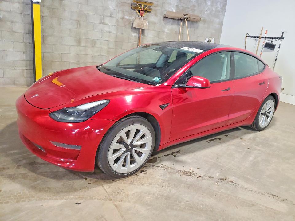2022 TESLA MODEL 3 — VIN 5YJ3E1EA3NF187782