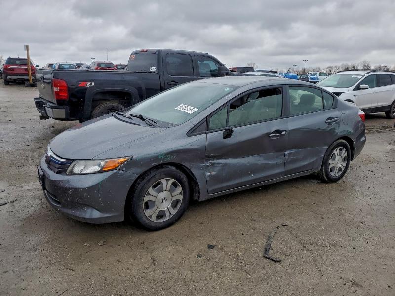 2012 HONDA CIVIC HYBR — VIN JHMFB4F22CS006698