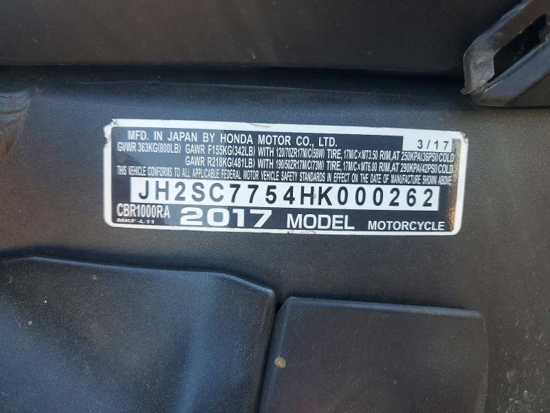 JH2SC7754HK000262