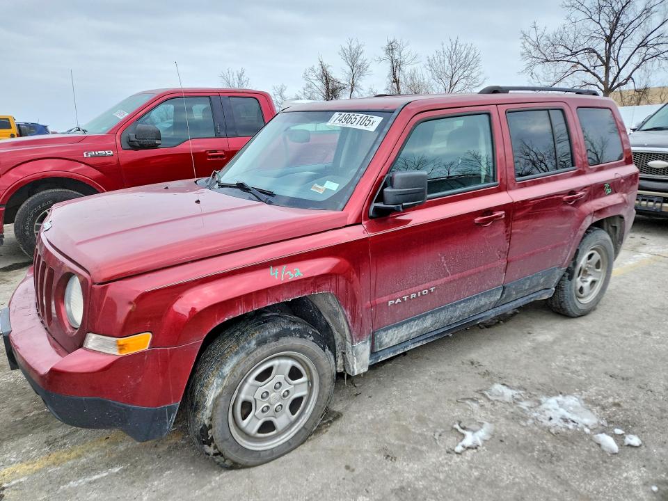 2016 JEEP PATRIOT SP — VIN 1C4NJPBB6GD583221