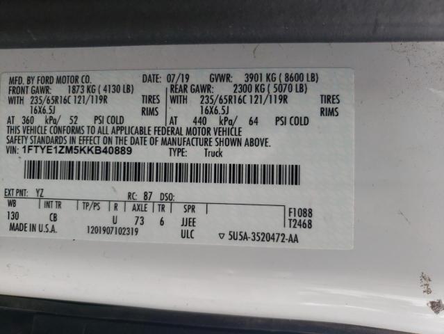 1FTYE1ZM5KKB40889