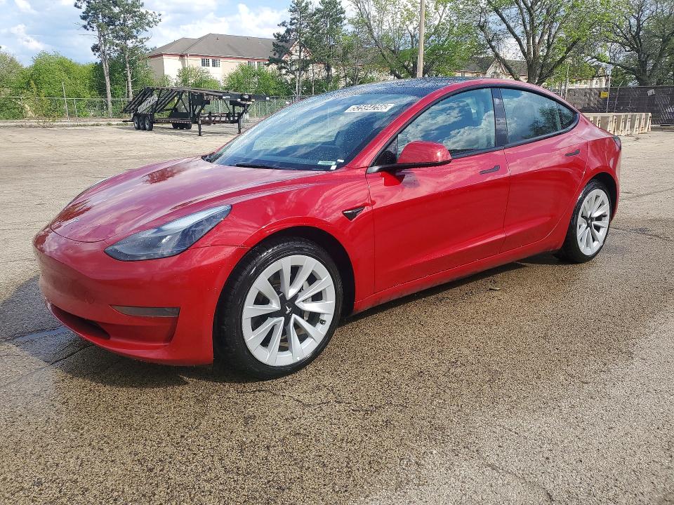 2022 TESLA MODEL 3 — VIN 5YJ3E1EA0NF369813