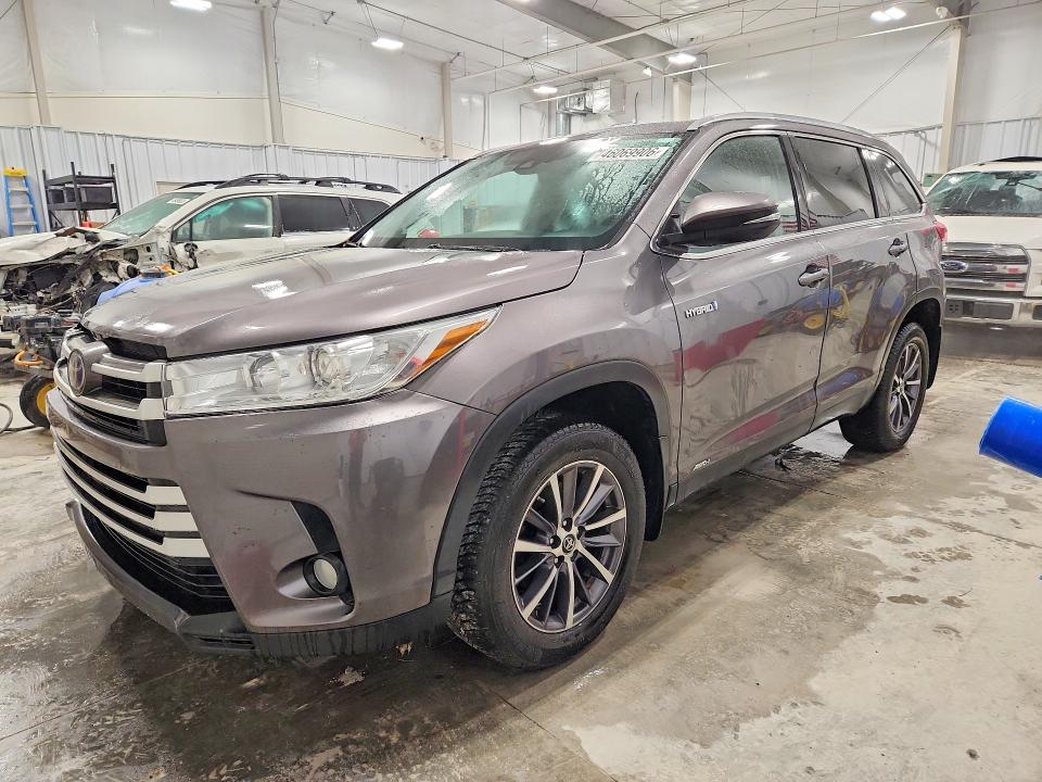 2019 TOYOTA HIGHLANDER HYBRID — VIN 5TDJGRFH4KS070621
