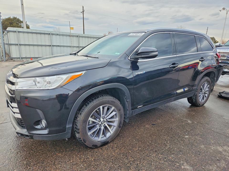 2019 TOYOTA HIGHLANDER HYBRID — VIN 5TDJGRFH4KS053589