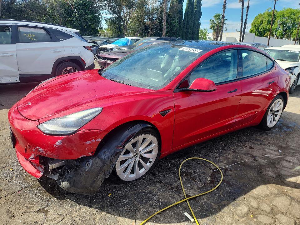 2022 TESLA MODEL 3 — VIN 5YJ3E1EA0NF145148