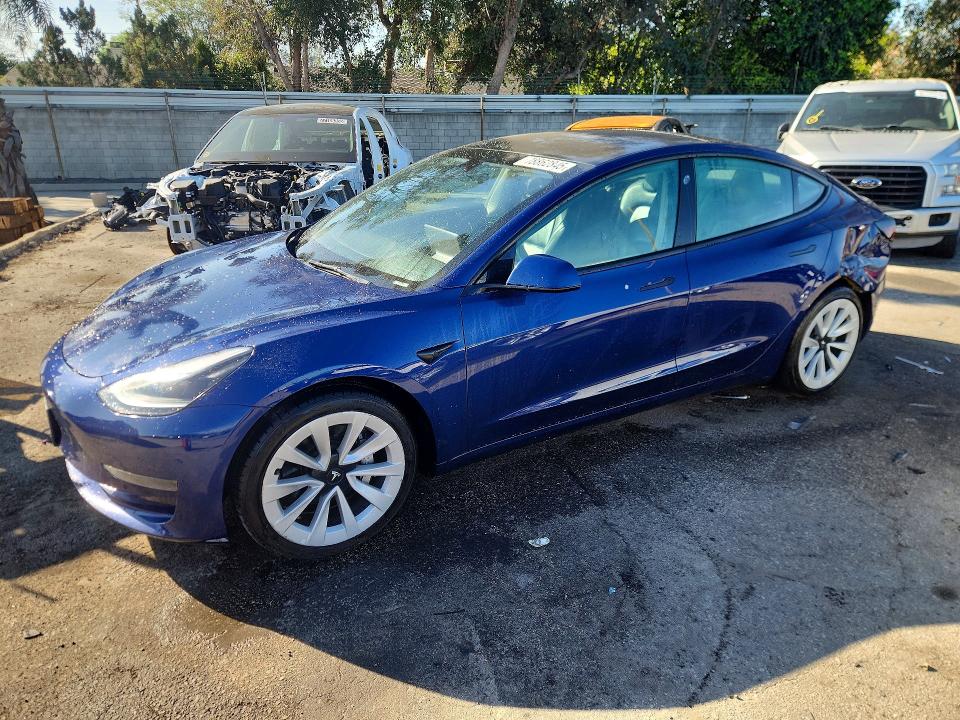 2022 TESLA MODEL 3 — VIN 5YJ3E1EA1NF369884