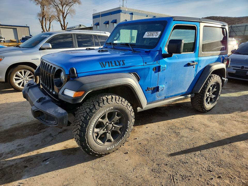 2022 JEEP WRANGLER — VIN 1C4GJXAG7NW197480