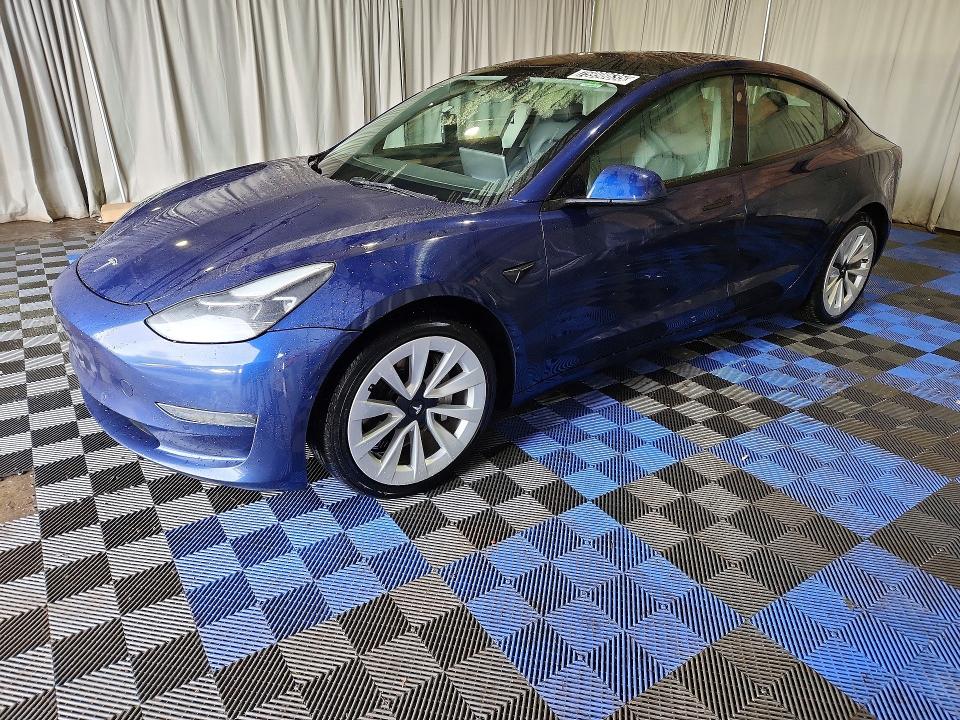 2022 TESLA MODEL 3 — VIN 5YJ3E1EA5NF369497