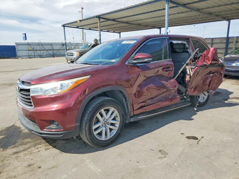 2016 TOYOTA HIGHLANDER — VIN 5TDZKRFH1GS144778