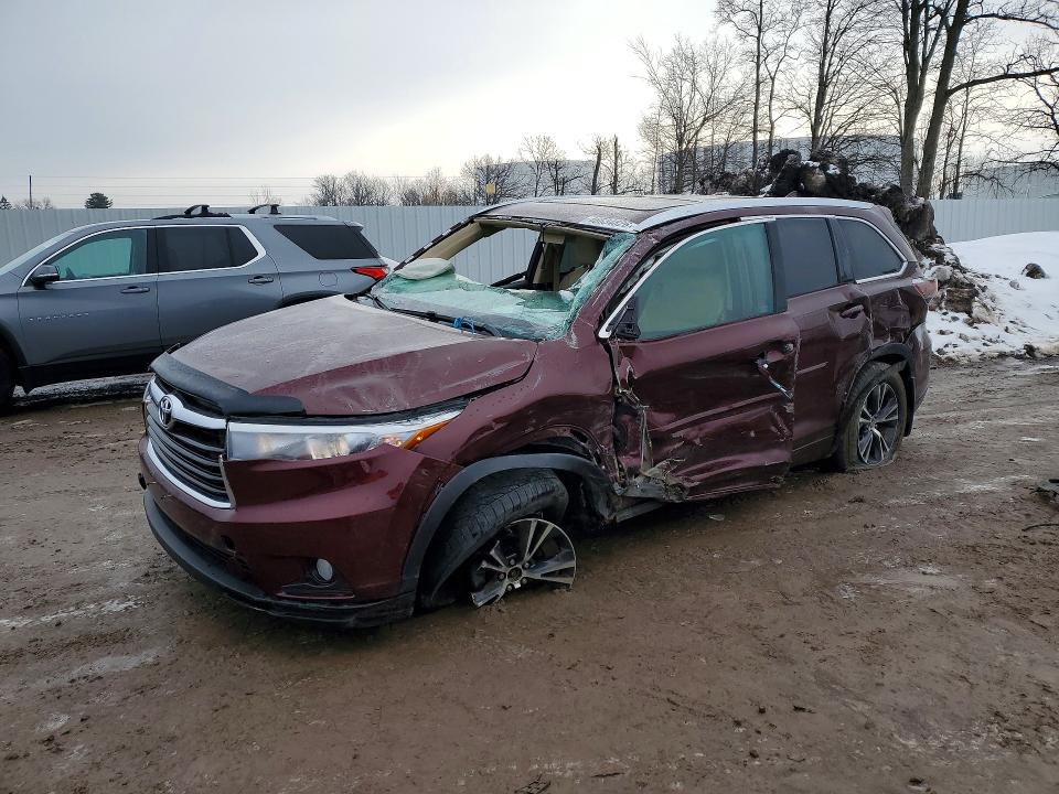 2016 TOYOTA HIGHLANDER — VIN 5TDJKRFH4GS233077