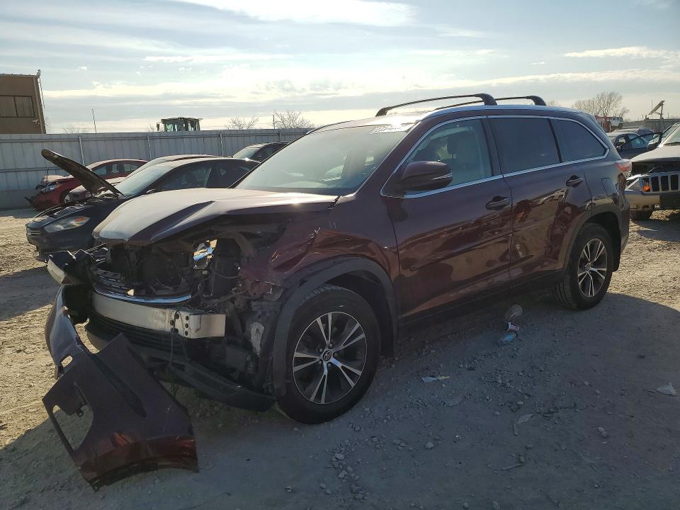 2016 TOYOTA HIGHLANDER — VIN 5TDJKRFH7GS335697