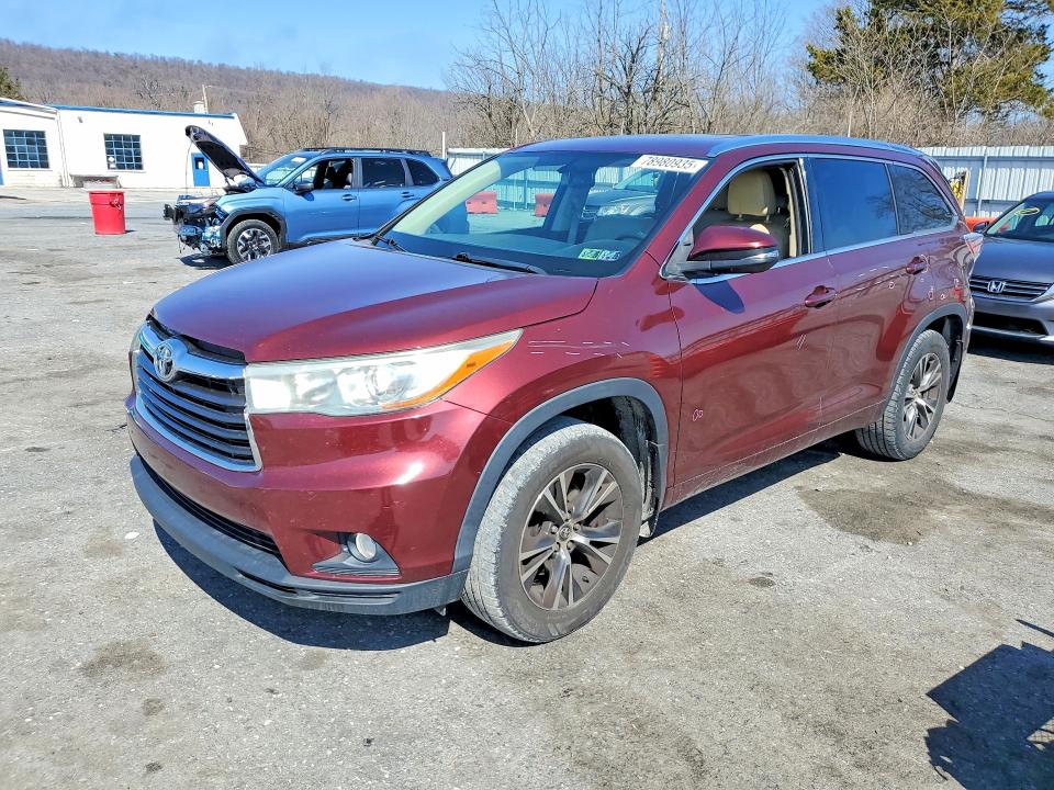 2016 TOYOTA HIGHLANDER — VIN 5TDJKRFH4GS225092